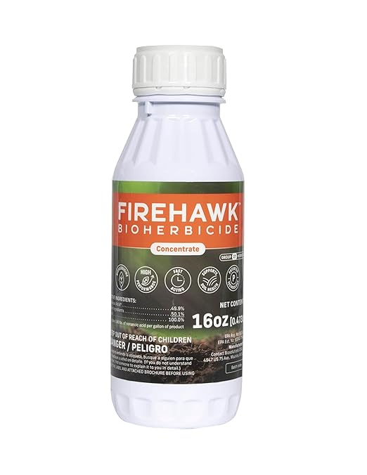FireHawk™ Bioherbicide Concentrate 16 oz | Fast‑Acting Alternative Weed Killer | Soil‑Friendly Formula | Makes Up to 2.5+ gallons for Broad‑Spectrum Control