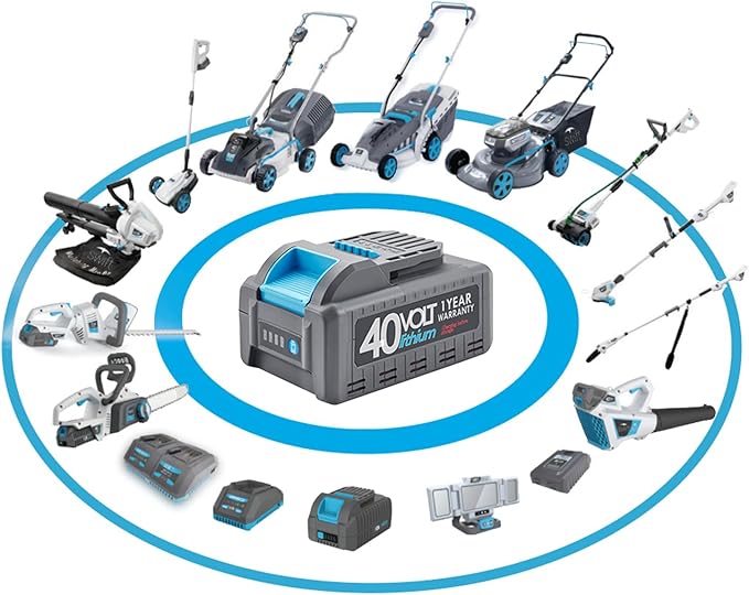 40V Cordless Lawn Mower with Brushless Motor - 13 Inch Lightweight 2-in-1 Push Mower, 5 Adjustable Cutting Heights, Low Noise & 40V Lithium-Ion Battery Included, Ideal for Small Yards