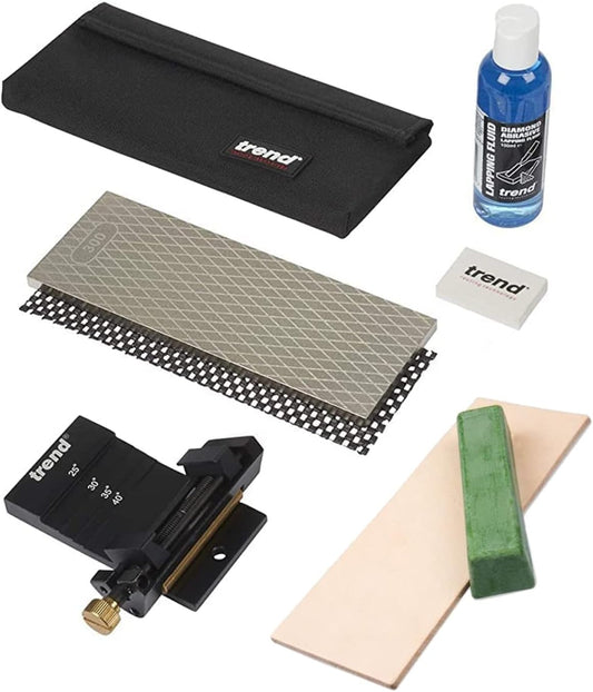 Trend Professional Diamond Whetstone Honing and Polishing Kit for Sharpening Router Bits, Chisels, Knives and Planer Blades, DWS/KIT/B