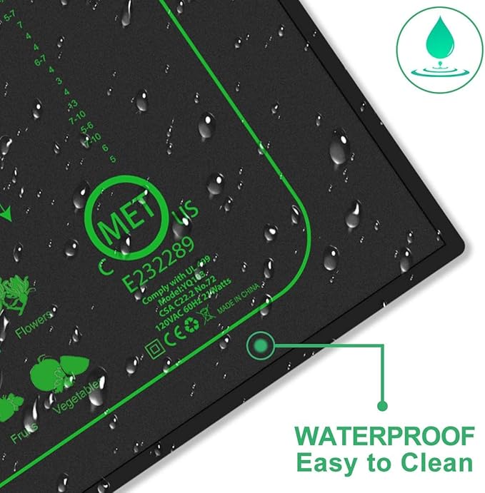 Seedling Heat Mat Plant Heating Pad for Indoor Home Gardening Seed Starting 10" x 20.75" Waterproof Heating Pad for Indoor Plants Warm Germination Heating Pad Seed Heating Pad Seed Warming Mat