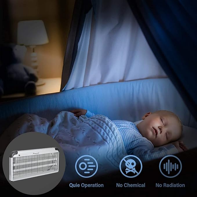 ASPECTEK Electronic Bug Zapper 40W, Insect Fly Killer - Powerful Mosquito Zapper, Moth Trap - Indoor Use