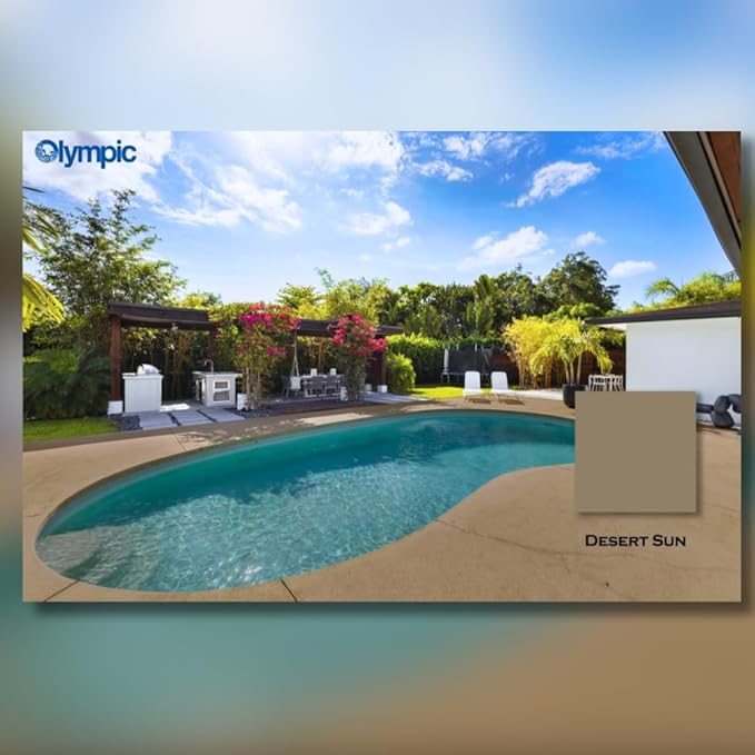 Olympic Patio Tones - Desert Sun - 1 Gallon - Non-slip acrylic deck and patio coating, concrete restorer.