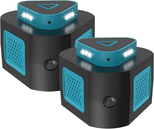 2025 360°Ultrasonic Pest Repellent Plug in,Indoor Pest Control for Rodent Mice Rat Spider Ant Bug Squirrel Bats Roach,4 Mode Switching Mouse Repellent Device for Basement House Garage Kitchen(2pcak)