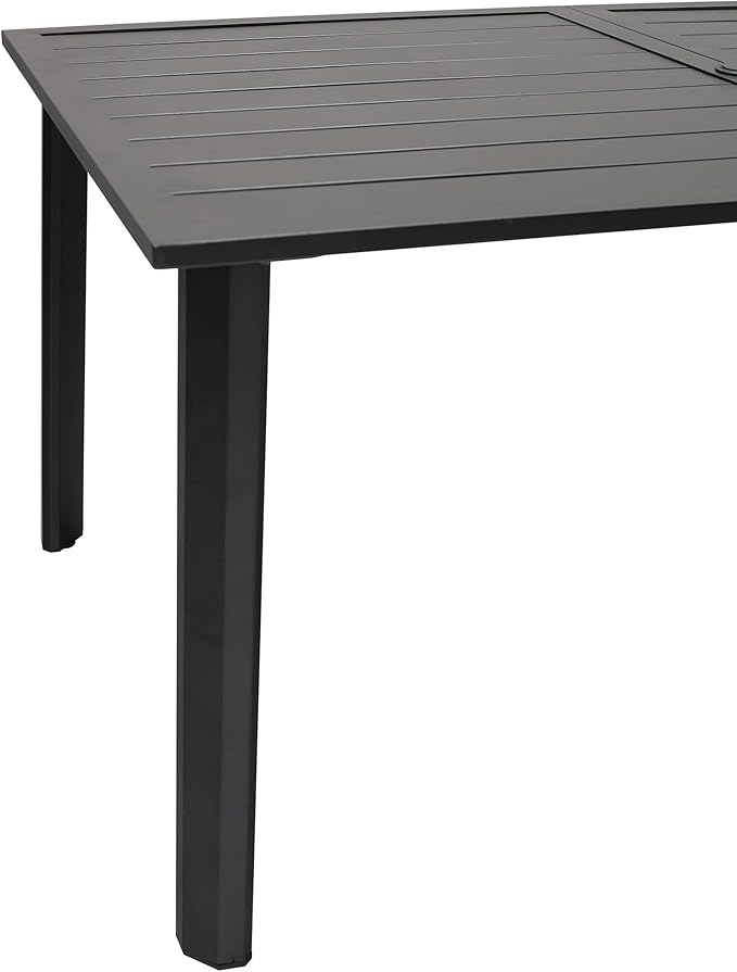 7-Piece Outdoor Dining Set, 6 Swivel Chairs & 63'' Rectangular Dining Table with All Weather Frame Furniture Set - Brown Style1