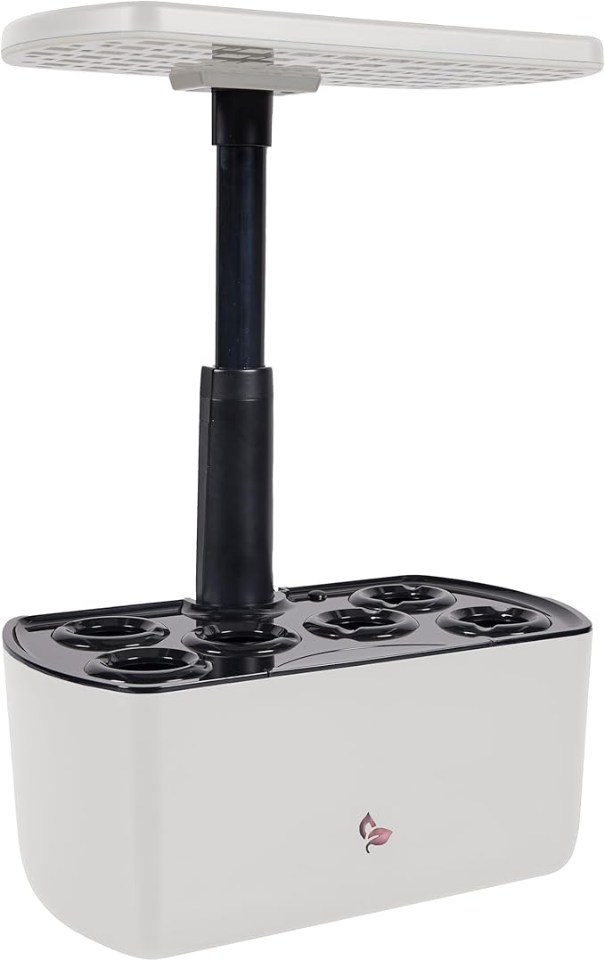 AeroGarden Harvest 2.0, Indoor Garden Hydroponic System with LED Grow Light, Holds up to 6 AeroGarden Pods, Cream