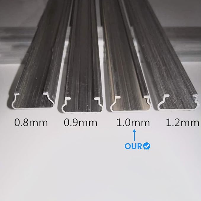 10 Set Greenhouse Lock Channel and Spring Wire,1MM Thick Aluminum Alloy Lock Channel and PVC Coated Spring Wires for Fixing Greenhouse Plastic Cover and Shade Cloth,6.6 FT,10 Set