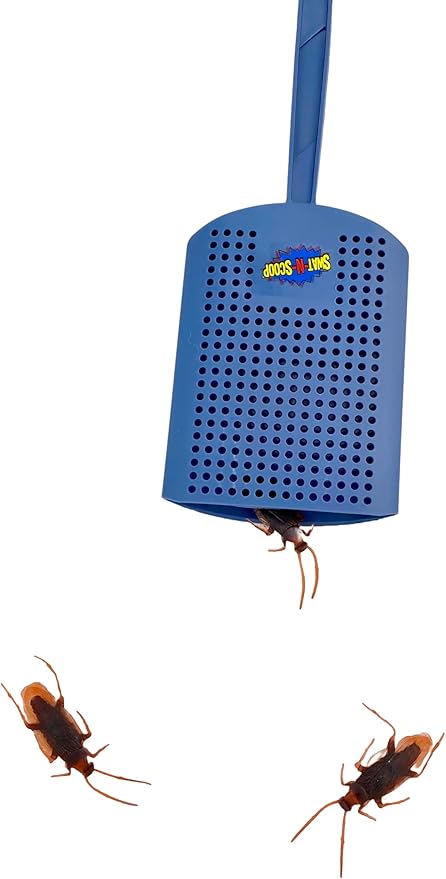 Heavy Duty Fly Swatter and Spider Catcher and Release. Insect Fly Catchers for Inside Home. House Fly Swatter or Humane Bug Catcher with Built in Insect Scoop. (2, Blue)