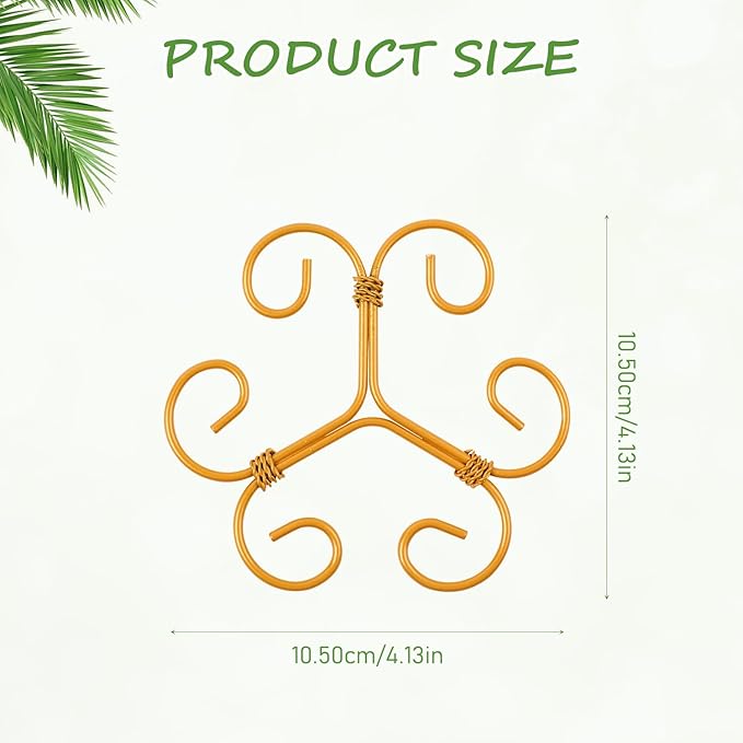 4-Pack Plant Stem Support, Plant Stabilizer for Indoor Plants, Monstera Plant Support System, Plant Stem Holder for Fixing Green Plants and Vines (A+B)