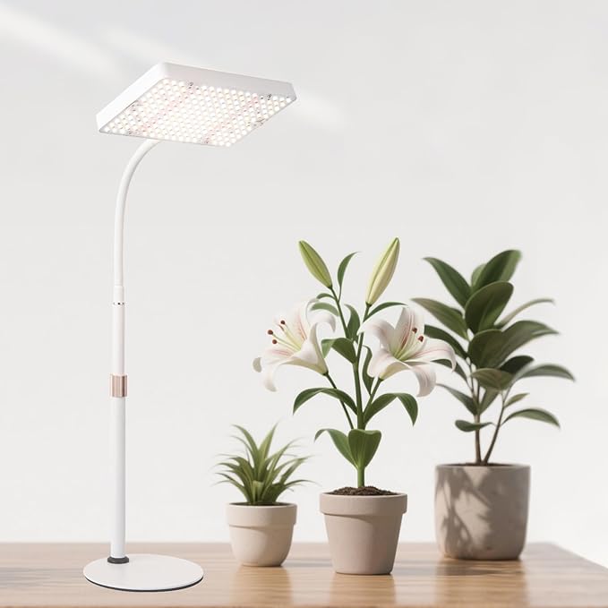 Tabletop Grow Light LED Full Spectrum UV IR, Veg Seed Starting Seedlings Bonsai Houseplant Plant Light, Desk Grow Lights for Indoor Plants, 16"-24" Height Adjustable