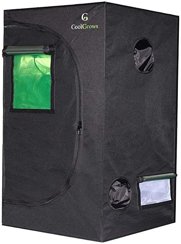 Grow Tent, 2x2 Feet Mylar Grow Tent with Obeservation Window and Floor Tray for Indoor Plant Growing (24"x24"x36")