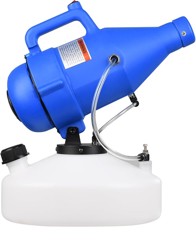 Portable ULV Fogger Machine with 4.5L Tank, Adjustable Spray Volume, 30ft Range, 16.4ft Cord, Cold Mist Disinfectant Sprayer, Lightweight Handheld for Hotel, School, Church, Yard