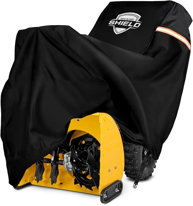 Snow Blower Cover, Heavy Duty 900D Waterproof Snowblower Cover, Outdoor Snow Thrower Protector, Universal Fit for Most Two-Stage&Single-Stage Snow Blowers for EGO, Honda, Ryobi, Cub Cadet, Ariens&Toro