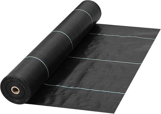 VEVOR Weed Fabric Barrier Heavy Duty, 3x300 FT, 5.8oz Weed Blocker Fabric, Woven Landscape Fabric, Garden Fabric Weed Barrier, Weed Control Fabric Ground Cover, Geotextile Fabric, Gardening Mat, Black