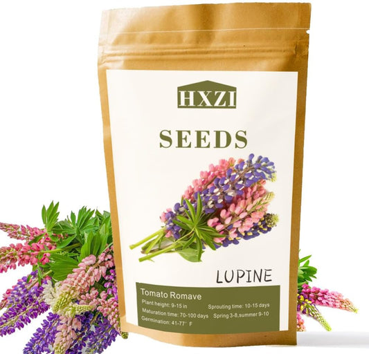 2000 Russell Lupine Seeds for Planting, Perennial Wildflower Seed Mix, Lupinus Polyphyllus Flowers Seeds, Ideal for Garden Borders, Pollinator Friendly