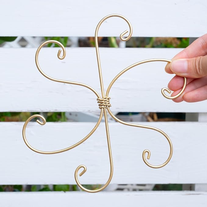 5PCS 7.5 Inch Monstera Plant Stem Support Hook - Premium Metal Structure for Indoor Plants, Durable and Elegant Stem Holder with Soft Touch Clips for Stable Growth