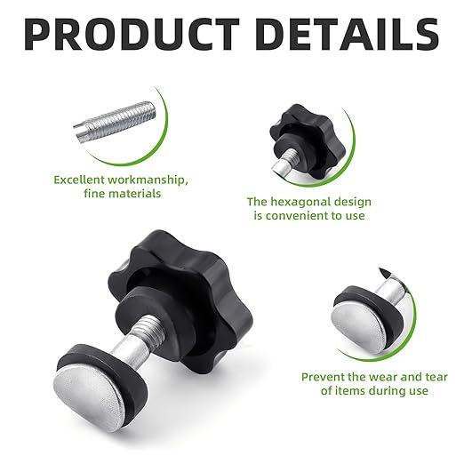 2 PCS Handle Knob and Screw Bolt Washer Kit Compatible with Toro 92-2260, 106-4161, 107-3844 – Durable Snow Blower Screws & Lawn Mower Bolt Accessories for Easy Repair of Snow Throwers & Lawn Mowers