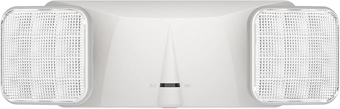 1 Pack Led Emergency Lighting White, Adjustable Square Head Emergency Light with Battery, 90 Minutes-UL Listed-Wall Mount, Hard Wired, 120-277VAC, Fire Resistant