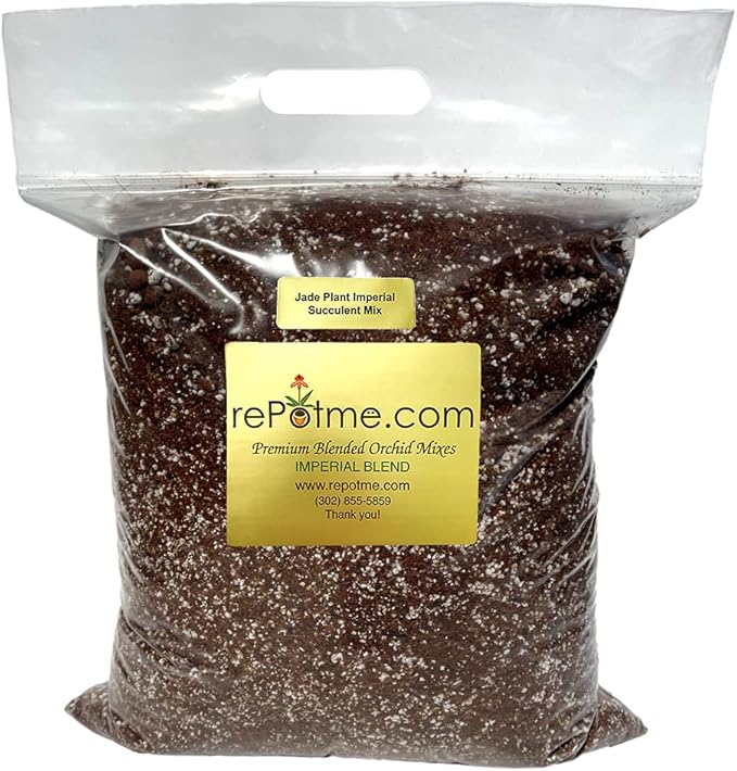 rePotme Succulent Soil - Jade Plant Succulent Potting Soil Mix - Imperial Blend (Mini Bag) - Hand Blended in The USA