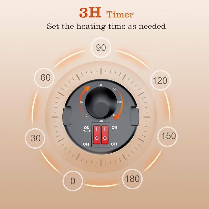 Outdoor Patio Heater, Electric Infrared Heat for Garage Backyard Indoor use, Portable Space Radiant Tower Heater with 60°Oscillating, Safety Lock, IP65 Waterproof, Black