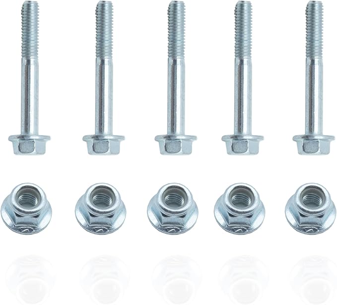 (5 Pack) 19M8321/14M7397 M6 x 45 Screw and Nut Kit - Compatible with John D-eere Replaces 19M8321A