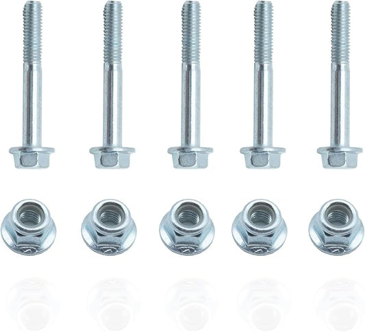 (5 Pack) 19M8321/14M7397 M6 x 45 Screw and Nut Kit - Compatible with John D-eere Replaces 19M8321A
