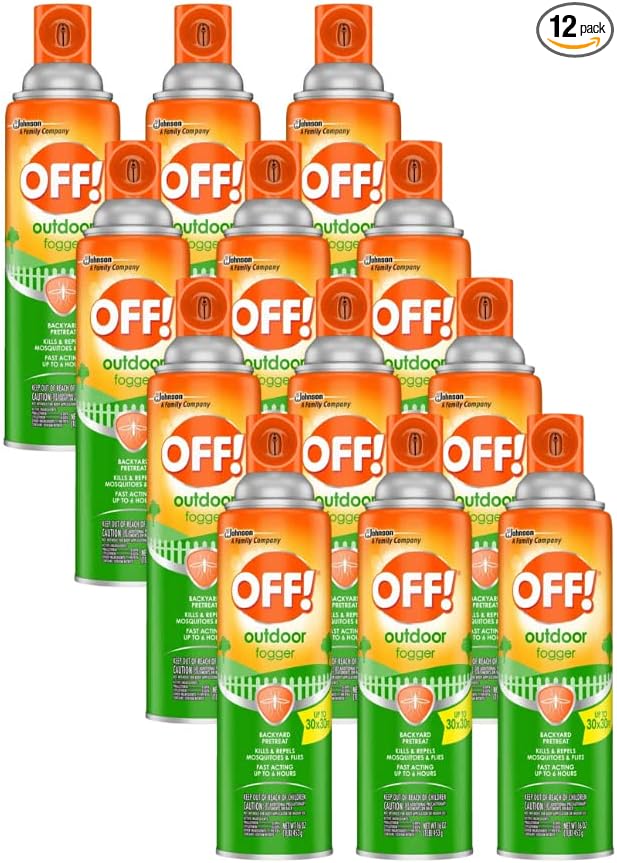 OFF! Outdoor Insect & Mosquito Spray Fogger, Backyard Pretreat, Kills & Spray Insects in an up to 900 sq, ft, Area, 16 oz (Pack of 12)