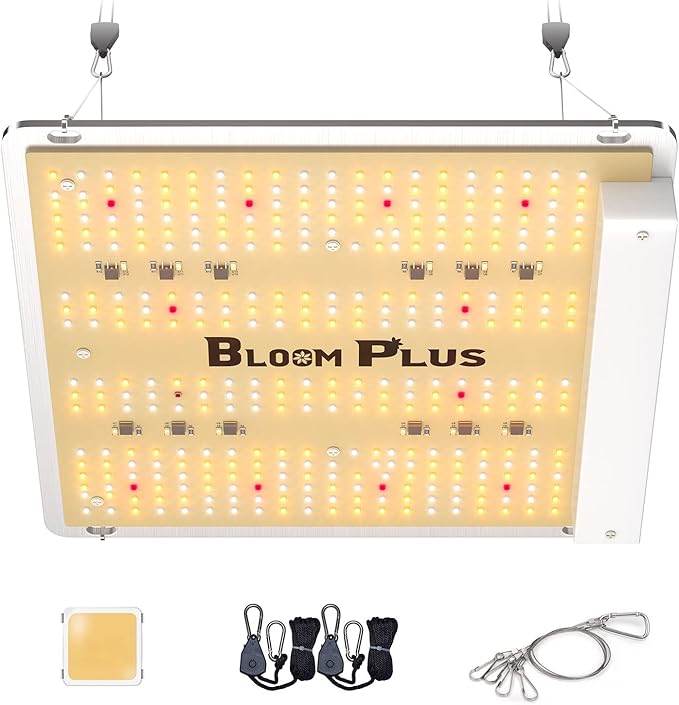 Bloom Plus LED Grow Light BP1000 for Indoor Plants, Full Spectrum Grow Lamp with 336 High-Efficiency Diodes, 2x2 ft Coverage for Seedling, Vegetables, and Flowering
