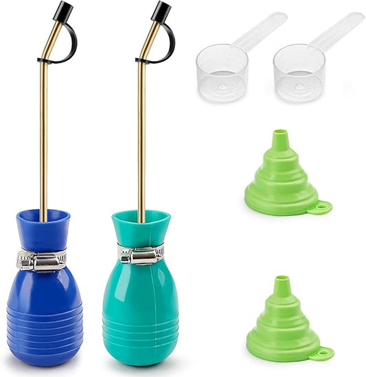 Powder Duster, Diatomaceous Earth Bulb Applicator for Garden and Indoor, Bug Pest Control Insect Treatment, Dust Spreader with Long Copper Tube