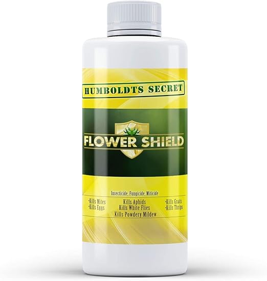 Humboldts Secret Flower Shield | Insecticide, Pesticide, Miticide, Fungicide | Bug Spray for Plants | Spider Mite & Powdery Mildew Control | Indoor & Outdoor | Houseplant & Garden | 2 Ounce