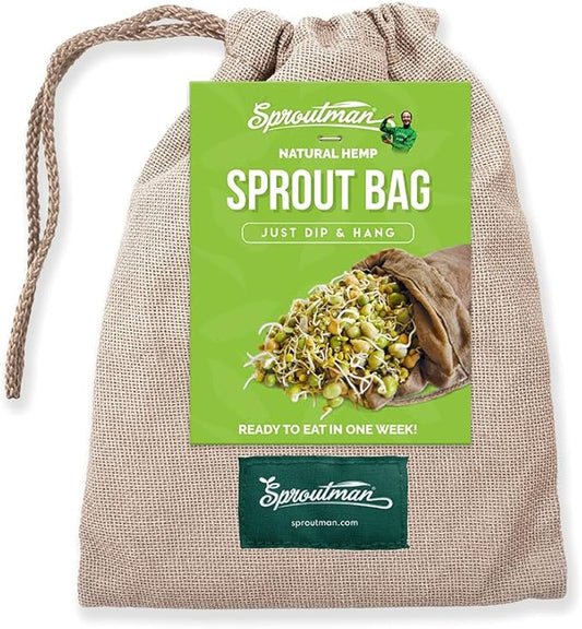 Sproutman®'s Hemp Sprout Bag - Just Dip in Water, Hang It Up, & Watch It Grow