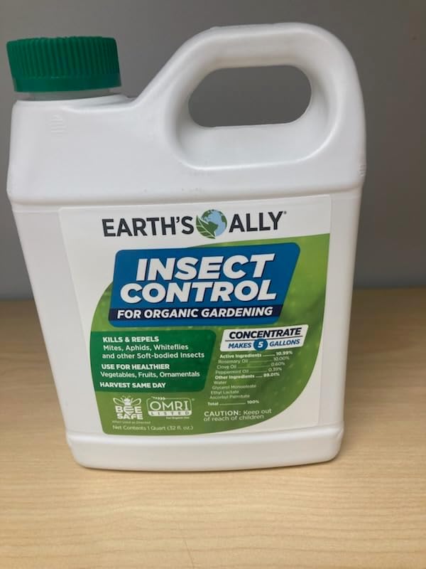 Earth's Ally Insect Control Concentrate for Plants 32 oz | Safe Outdoor & Indoor Plant Insecticide, Spider Mite, Aphid & Mealybug Killer - for Organic Garden & Household Plants