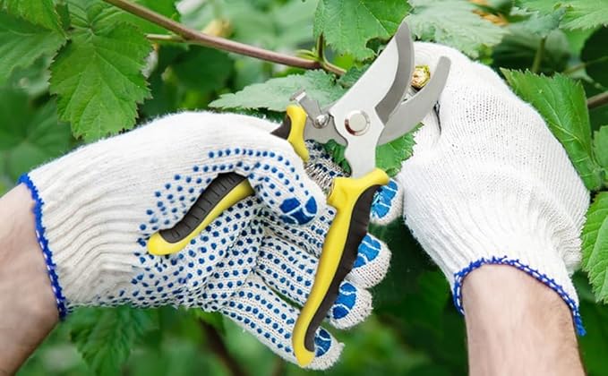 4PCS Garden Pruning Shears-7.5 Inch Stainless Steel Pruning Snips,Garden Scissors Handheld for Gardening Cutting Flower Tree Trimming Tools (4)