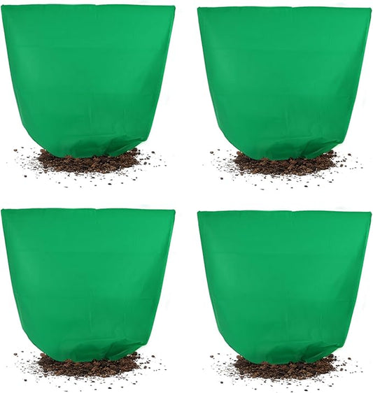 Svepndic 4 PCS Winter Plant Covers Freeze Protection,39X39 Reusable Plant Protector Bag with Drawstring,Winter Plants Jacket Warm Shrubs Cover Blanket Frost Protection for Outdoor Garden Plants