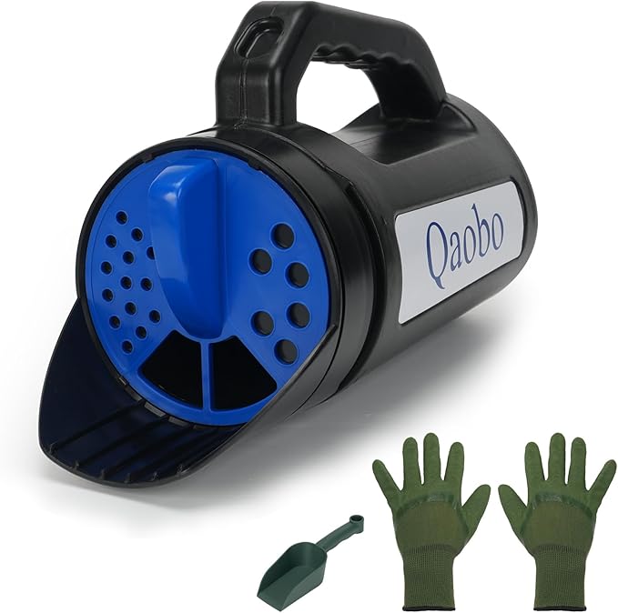 3-Adjustable-Setting Handheld Spreader, Multi-Use Lawn Spreaders for Fertilizer, Grass Seed, Salt and Ice Melt, Portable Spreader for Yard and Garden Snow Removal - Up to 80 Oz