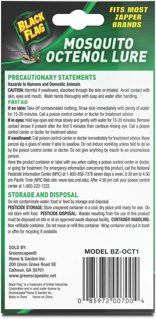 Black Flag BZ-OCT1 Bug Zapper Octenol Lure, Universal Fit