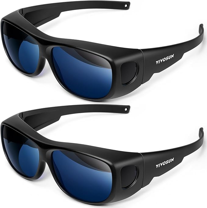 VIVOSUN Grow Room Glasses, Indoor Hydroponics LED Grow Light Glasses, Anti-UV Glasses for Visual Eye Protection, 2pcs