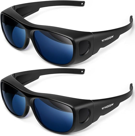 VIVOSUN Grow Room Glasses, Indoor Hydroponics LED Grow Light Glasses, Anti-UV Glasses for Visual Eye Protection, 2pcs