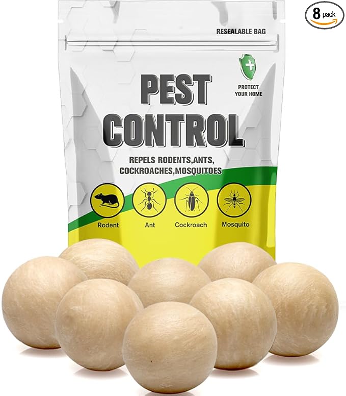 Pest Control, Mice Repellent Indoor, Rat Repellent, Mouse Repellent Outdoor, Long-Lasting Rodent Repellent Indoor, Repel Mice, Mouse, Rats, Ants, Roaches, Spiders, Moths & Other Pests-8P