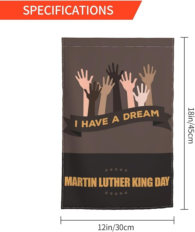 I Have A Dream Mlk Martin Luther King Jr Day Garden Flag Welcome Party Outdoor Outside Decorations Picks Home House Garden Yard Decor 12x18 Inch
