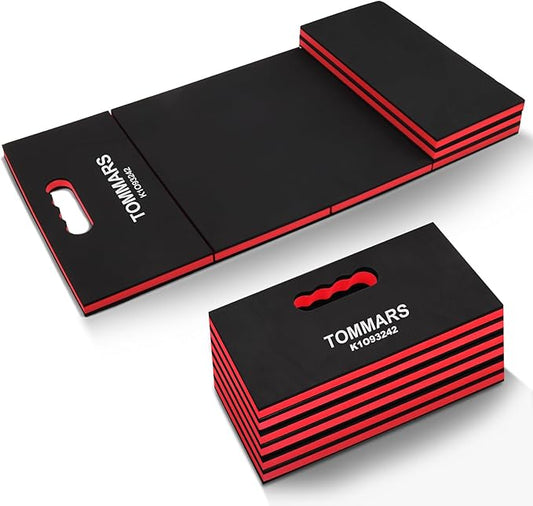 TOMMARS 0.9" Foldable Thick Kneeling Pad, 5 Fold Comfortable Foam Knee Pads Cushion Mat for Gardening, Yardwork, Workshop Repairing