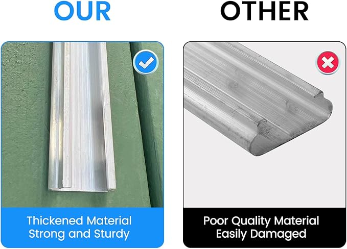 10 Set 6.6 Ft Greenhouse Lock Channel and Spring Wire，Aluminum Alloy Lock Channel and PVC Coated Spring Wires for Fixing Greenhouse Plastic Cover