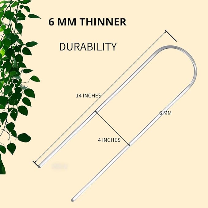 2 Pack U-Shaped Clear Acrylic Plant Supports - 14 inches Indoor/Outdoor Climbing Vine Trellis for Potted Plants, Ideal for Ivy & Tropical Houseplants,Plant Support Hoya Trellis