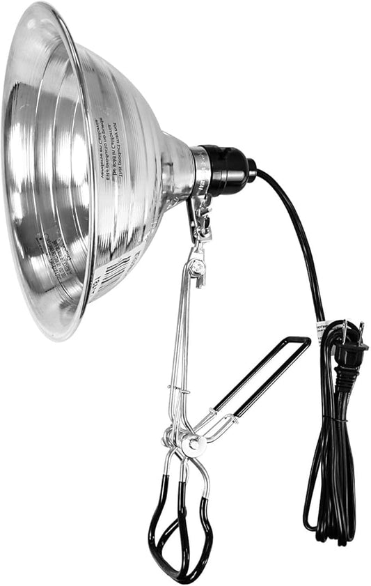 Simple Deluxe Clamp Lamp Light 8.5 Inch Adjustable Aluminum Reflector, Suit for E26 Socket Max 150 Watt Lamp (No Bulb Included), 6 Feet 18/2 SPT-2 Cord, Upgrade Tight Grip, 1 Pack
