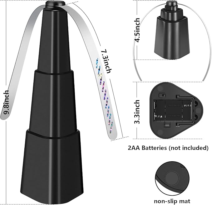 Fly Fans for Tables, Fly Repellent Fan for Indoor/Outdoor, Food Fans to Keep Flies Away for Party, BBQ, Home, Picnics, Travel, Portable and Easy Use 6 Pack (Black)