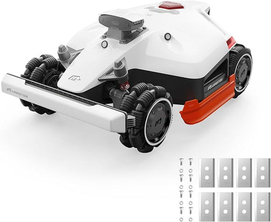 LUBA 2 AWD 5000HX Robot Lawn Mower with Replacement Blades, Mowing 1.25 Acres, All-Wheel-Drive for 80% Slope, UltraSense AI Vision & RTK Auto-Mapping, 2.2"-4.0" Adjustable Cutting Height