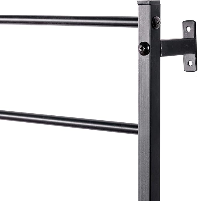 MyGift 4 Ft Tall Trellis, Black Metal Wall Mounted Garden Trellis for Climbing Plants Outdoor/Indoor, Large Wall Support Frame for Hanging Planters (1, Black)