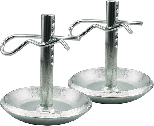 2205071 2208864 2-Pack Snow Plow Skid Shoes Quick Release Adjustable Pin Lock Plow Skid Feet Replacement Hardened Steel Snow Plow Non-Slip Base - with Quick-Release Cotter Pins