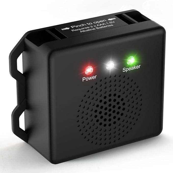 Rodent Repellent for Car, Battery Powered Under Hood Animal Repeller, Ultrasonic Rat and Mice Deterrent Device, Electronic Pest Control for RV, Truck, Garage, Vehicle Engine Protection, Pack of 4