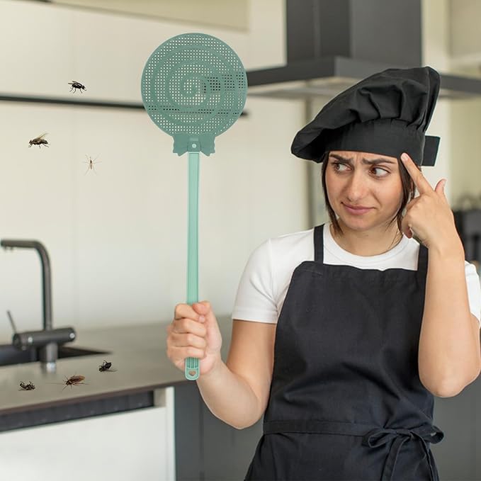 Fly Swatter, Fly Swatter for Indoors, FlySwatter, Fly Swatters Green 2PCS