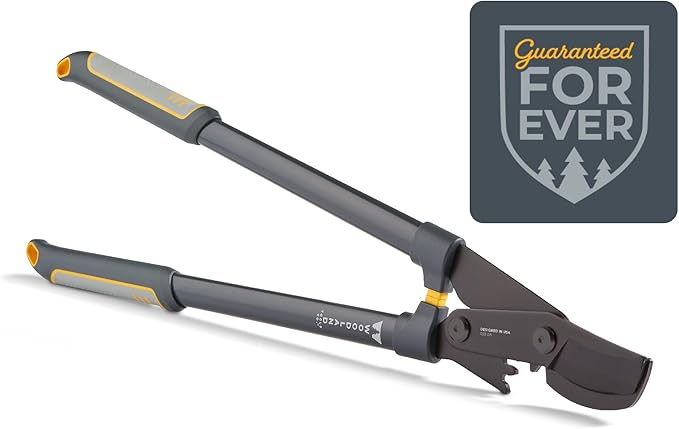 Woodland Tools Super Duty Lopper, 32 Inch Geared Bypass Branch Cutter with Soft Grip Handles, Manual Tree Limb Cutter for Thick Branches, Heavy Yard Work, and Seasonal Pruning